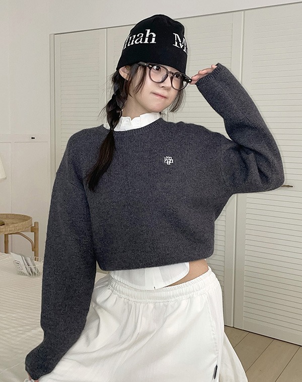 預訂｜MUAHMUAH STITCH LOGO ROUND KNIT(4 COLOR)