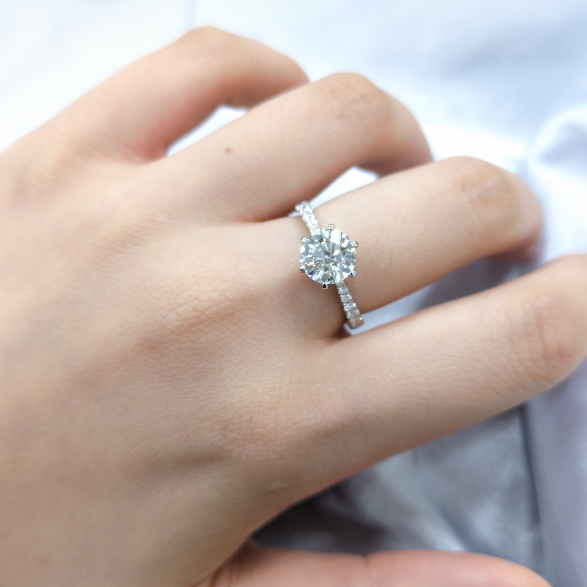 18K White Gold 1.34ct Diamond Ring