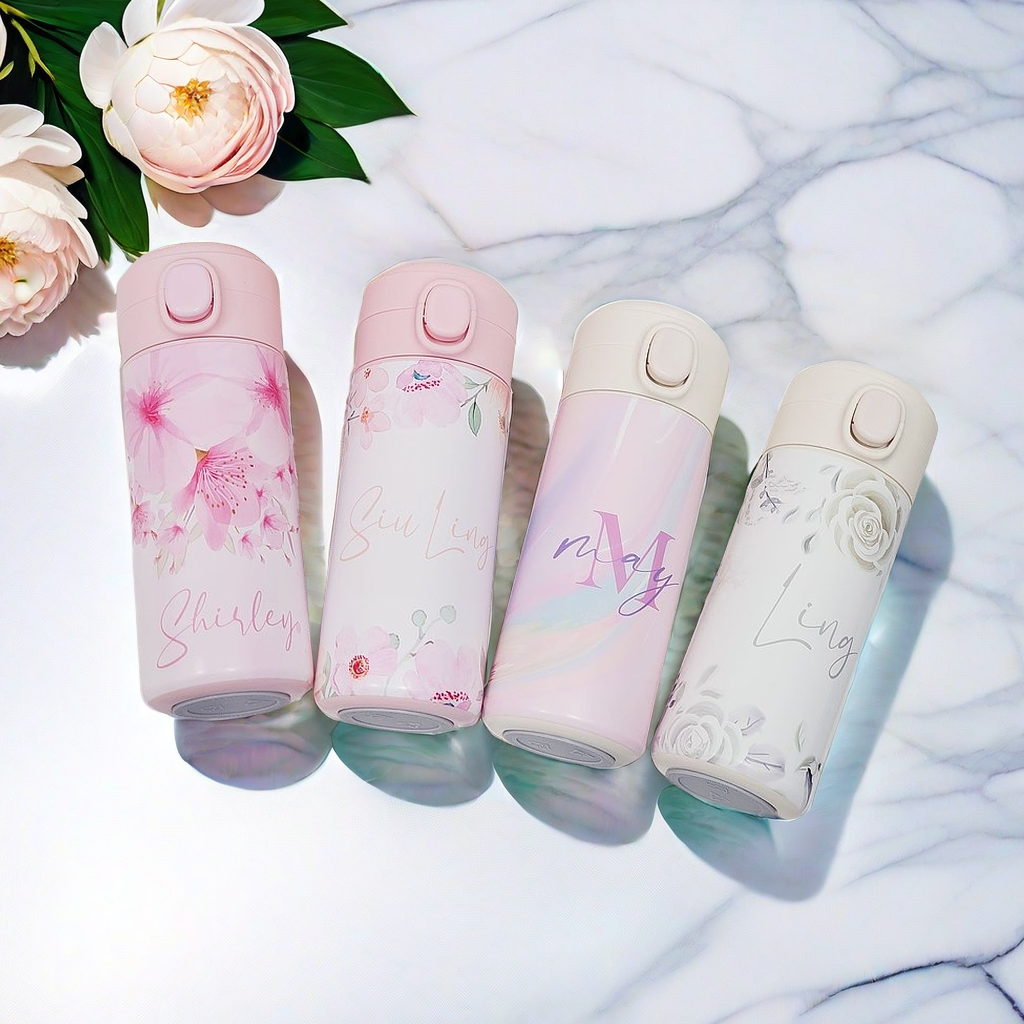 姊妹禮盒 F (定製櫻花手鐲、保溫瓶)