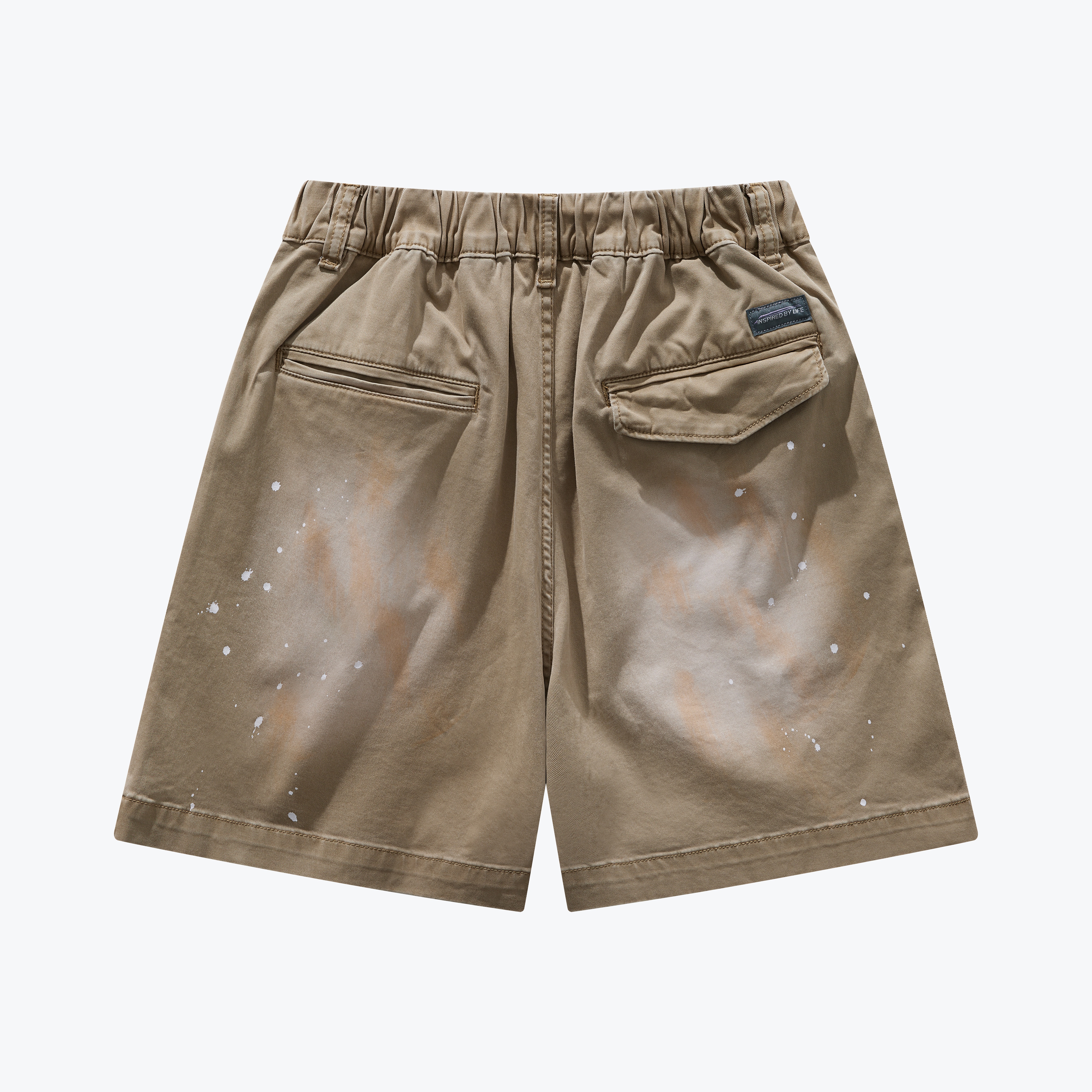 [現貨] Sense Heavy Washed Smudged Chino Short Khaki | M24-02KA