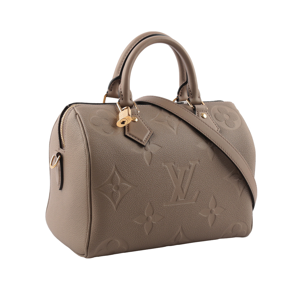 【Louis Vuitton】Monogram speedy 25cm 牛皮壓紋手提/斜背兩用包