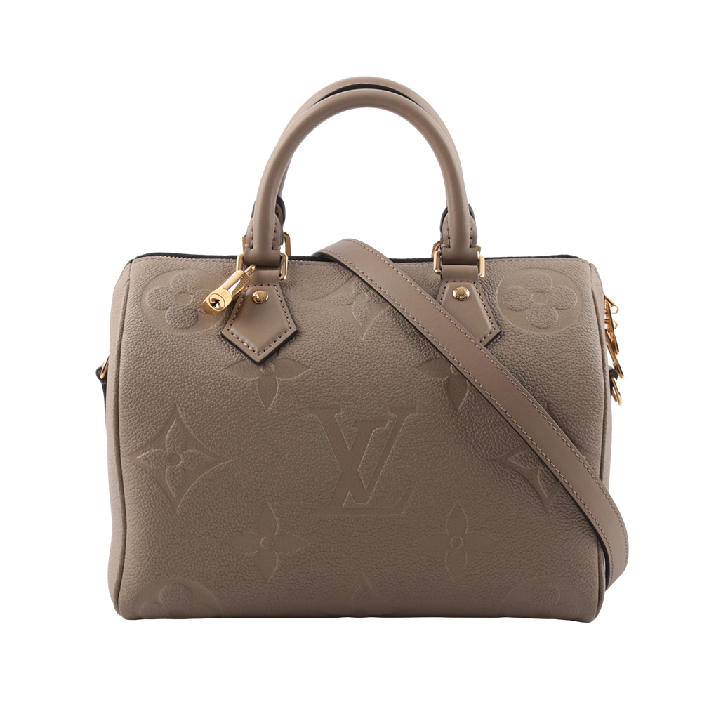 【Louis Vuitton】Monogram speedy 25cm 牛皮壓紋手提/斜背兩用包