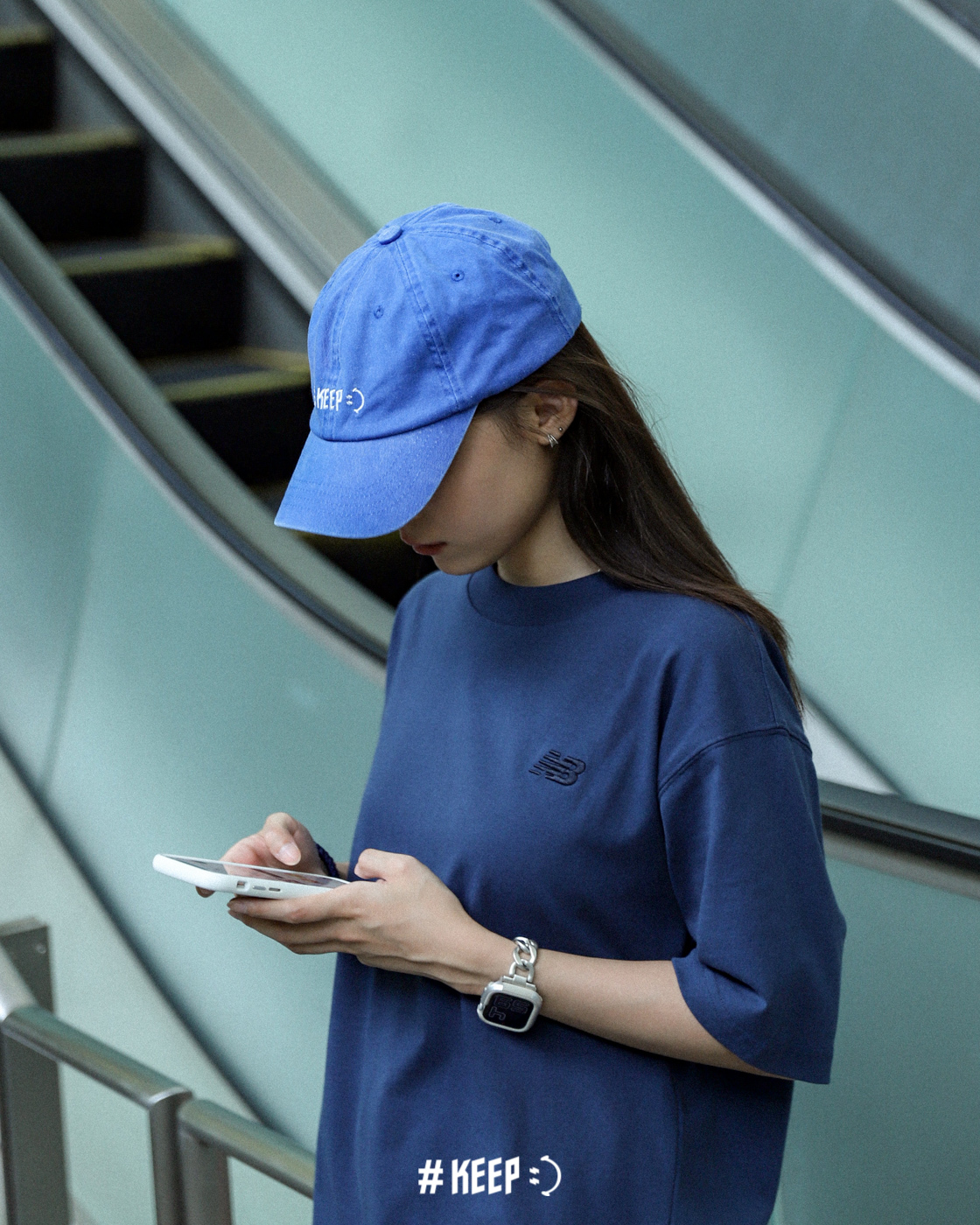 #KEEP VINTAGE CAP 水洗藍 水洗黑 薰衣草 刺繡LOGO 微笑愛心 水洗 百搭 基本款 老帽【KS226】