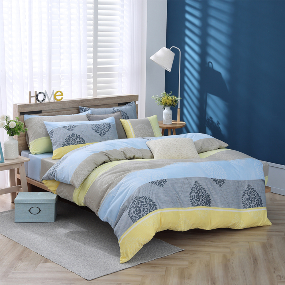 【藍貓Blue cat】舒柔棉銀離子防螨抗菌印花床包+枕套組