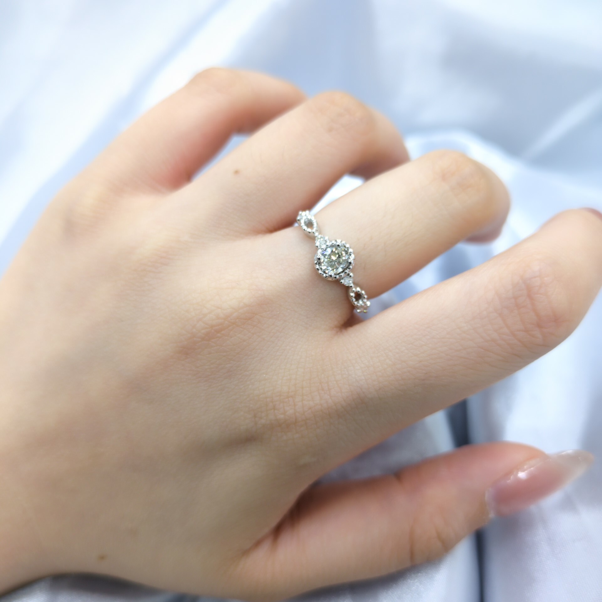 18K White Gold 0.41ct Diamond Ring