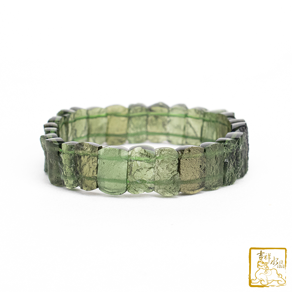捷克綠玻隕石-捷克隕石手排 13.8mm 健康喜樂