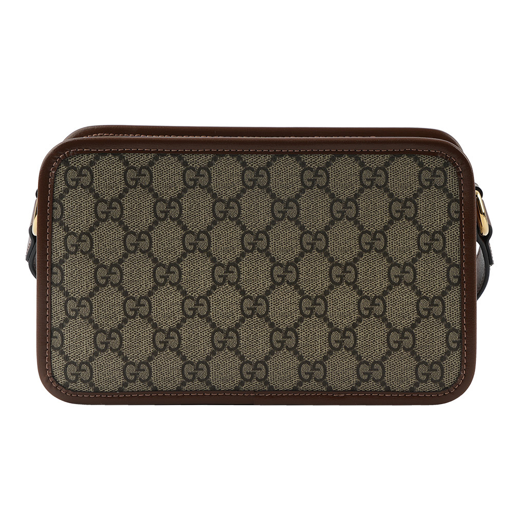 【GUCCI】Interlocking G 塗層帆布拉鍊迷你斜背包
