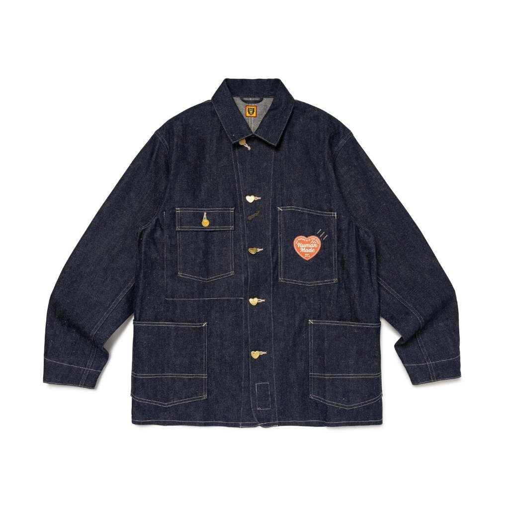 2024AW HUMAN MADE DENIM COVERALL JACKET PAST 刺繡 愛心 原色 牛仔 外套 現貨