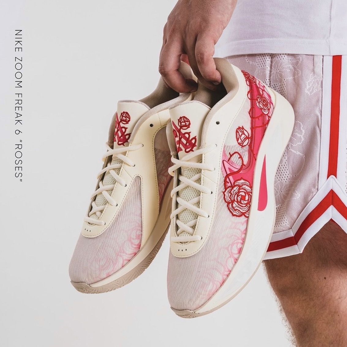 Nike Giannis Freak 6 NRG EP Roses 男鞋 字母哥 玫瑰 米白 刺繡