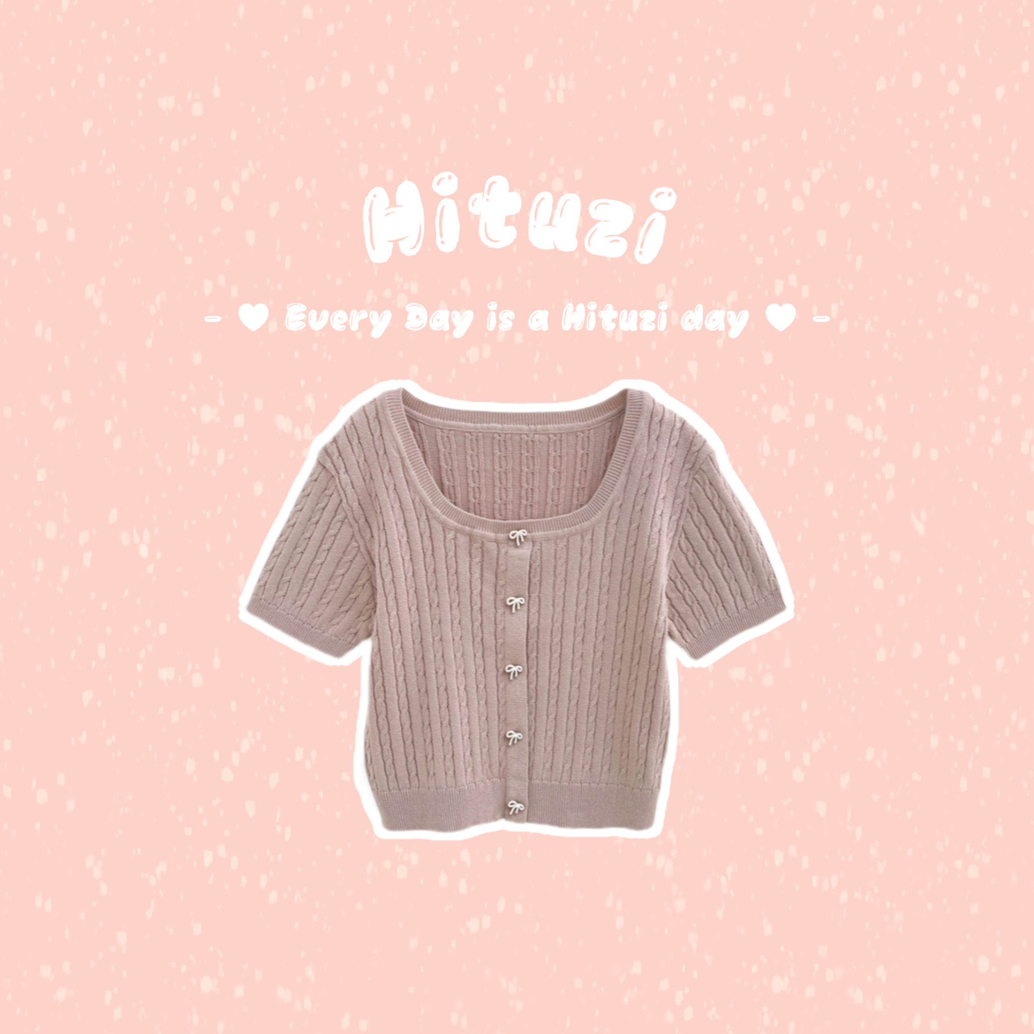 鑲鑽蝴蝶結編織上衣