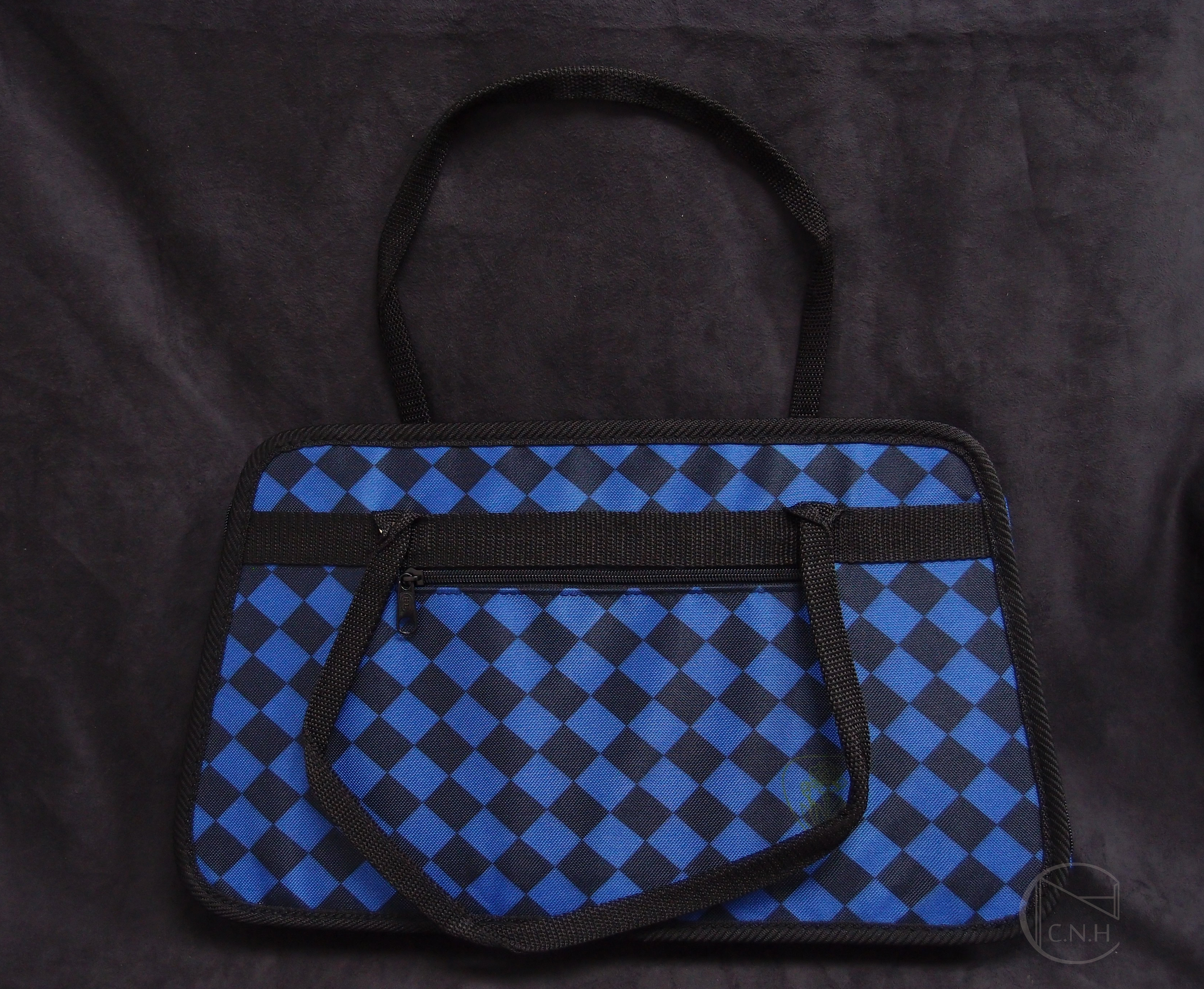 工具袋/藍黑菱格