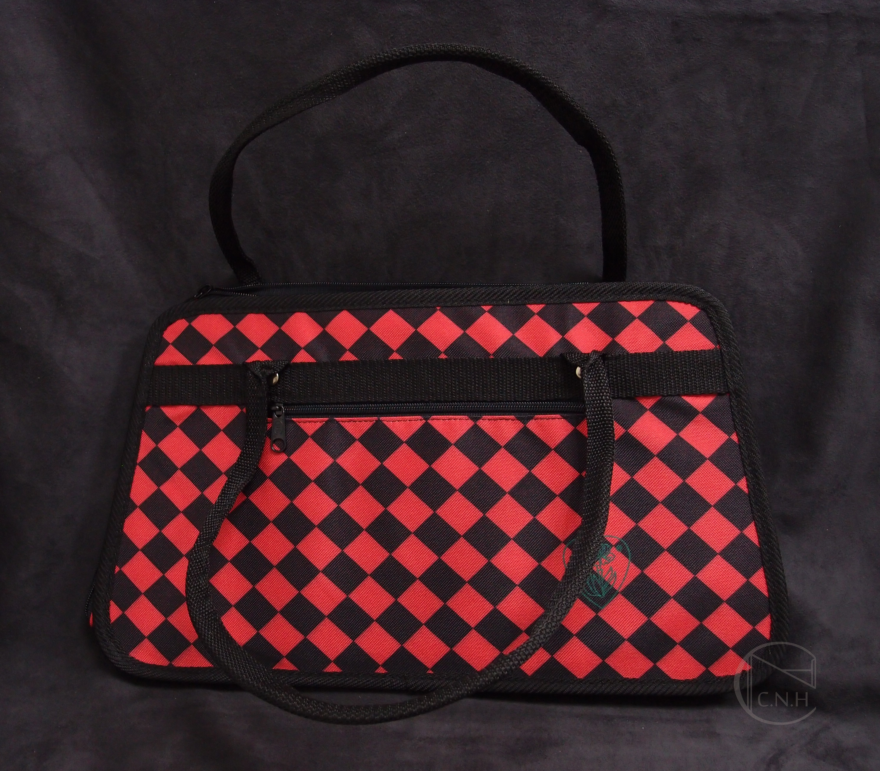 工具袋/紅黑菱格