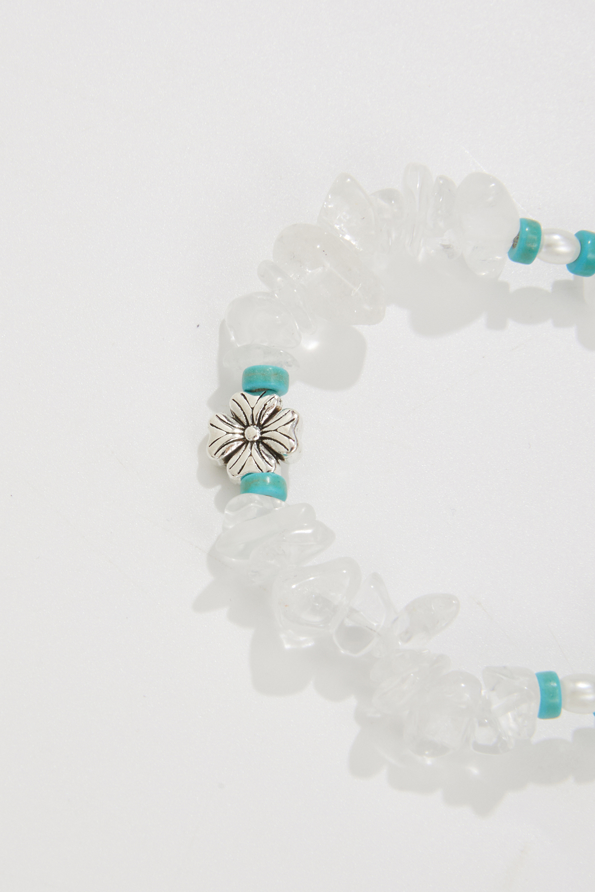 Blue Turquoise Bead Crystal Stone Bracelet｜Transparent｜Hong Kong Original Design