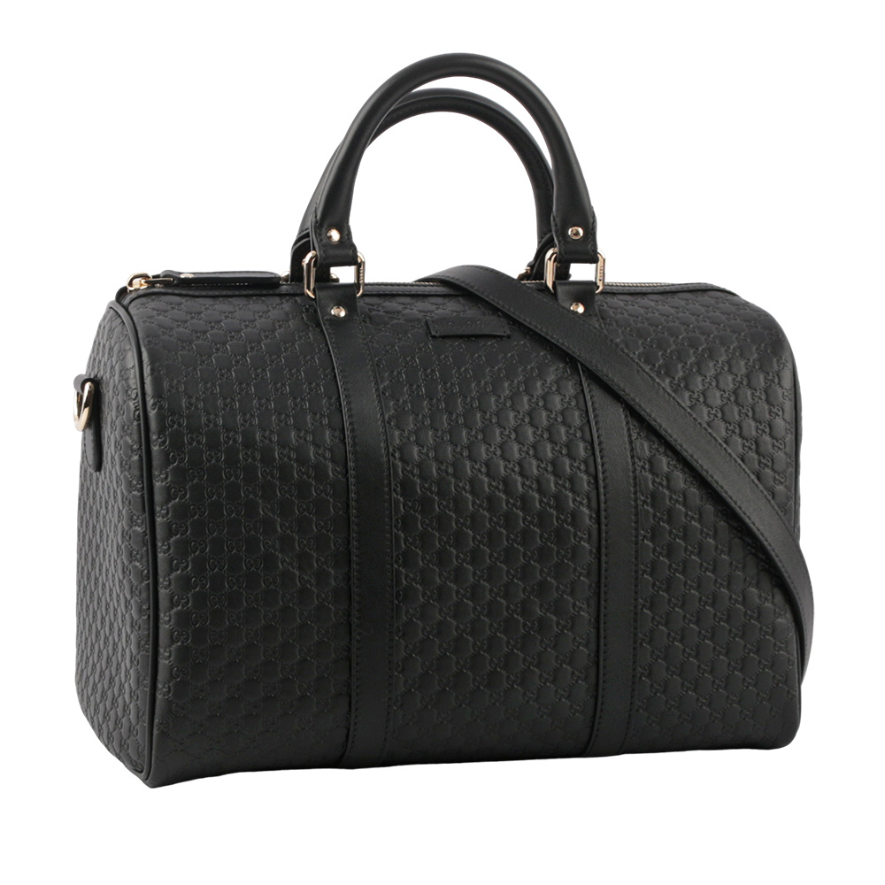 【GUCCI】Guccissima 牛皮壓紋手提/斜背二用波士頓包