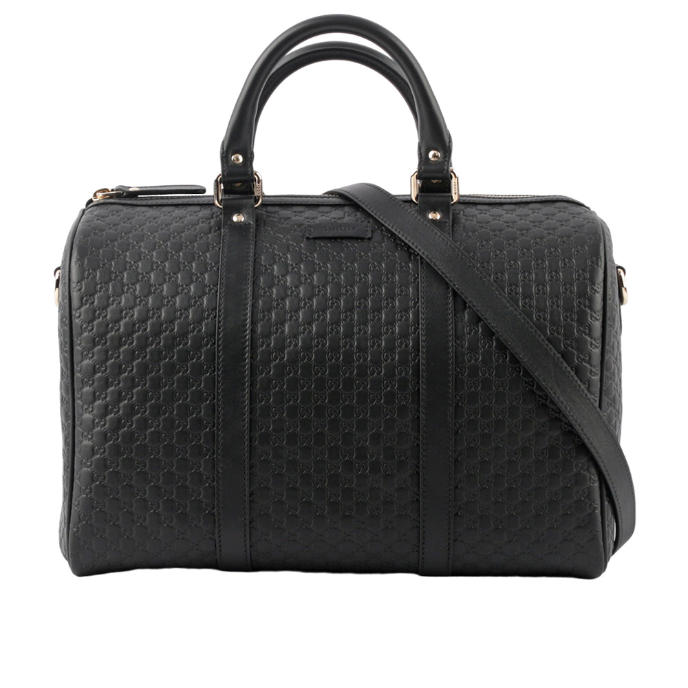 【GUCCI】Guccissima 牛皮壓紋手提/斜背二用波士頓包