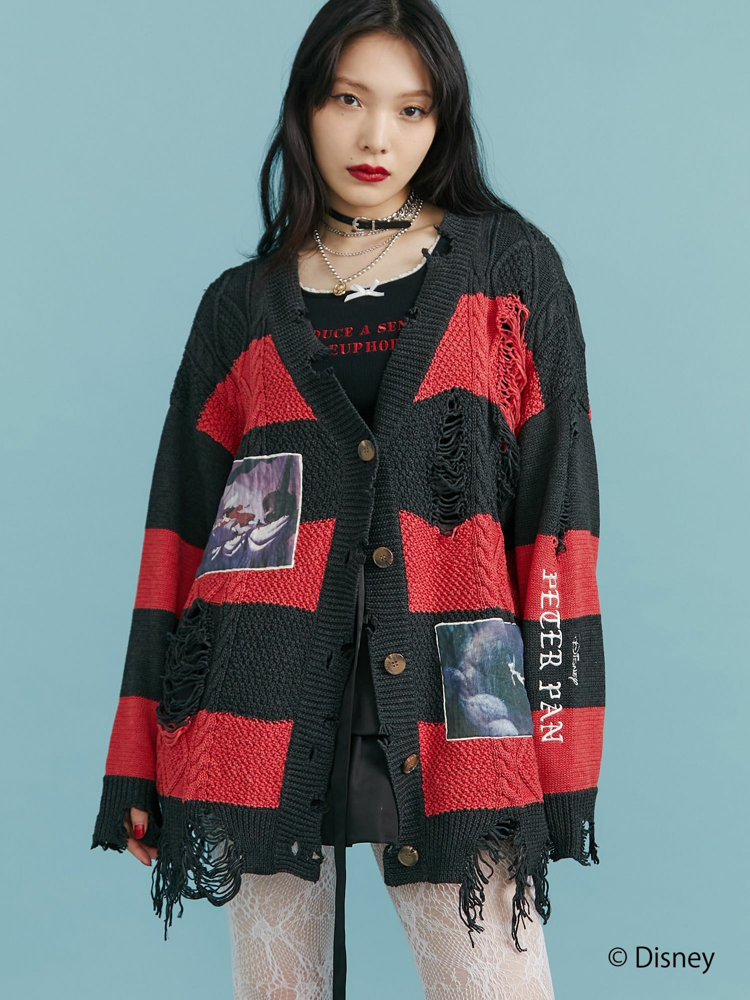 預購 - JP Peter Pan 破爛寬鬆針織外套