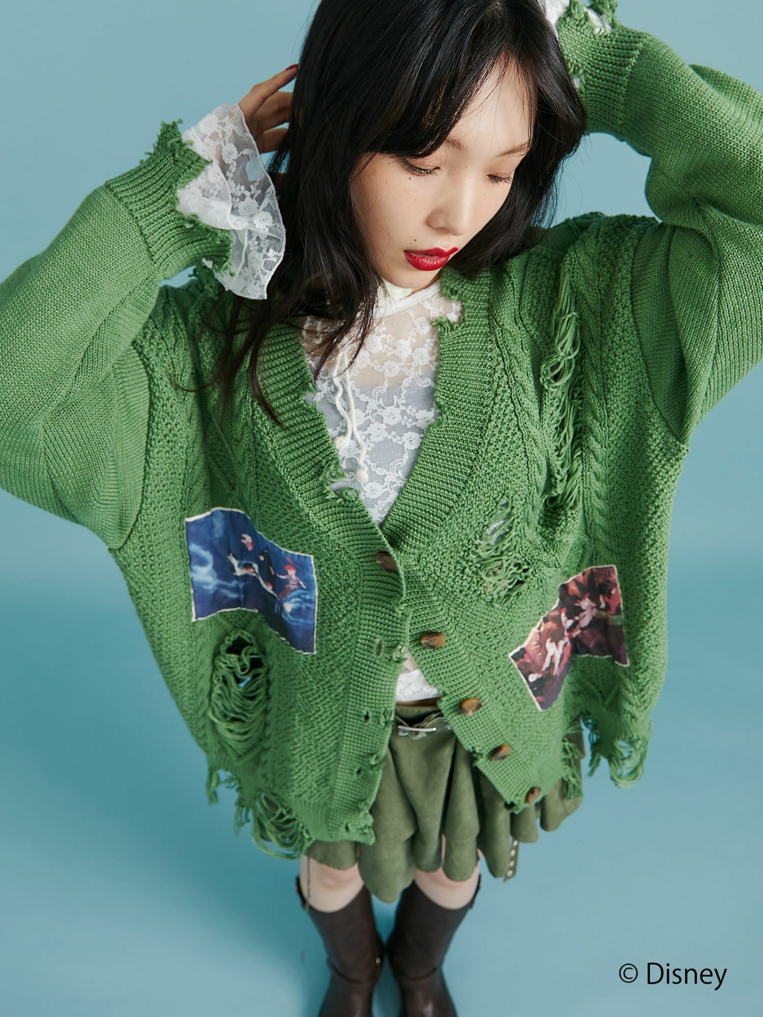 預購 - JP Peter Pan 破爛寬鬆針織外套