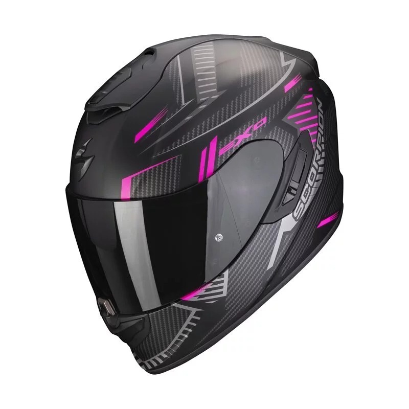 SCORPION EXO-1400 EVO AIR SHELL MATT BLACK PINK 消光黑粉 彩繪 全罩帽 充氣式兩頰