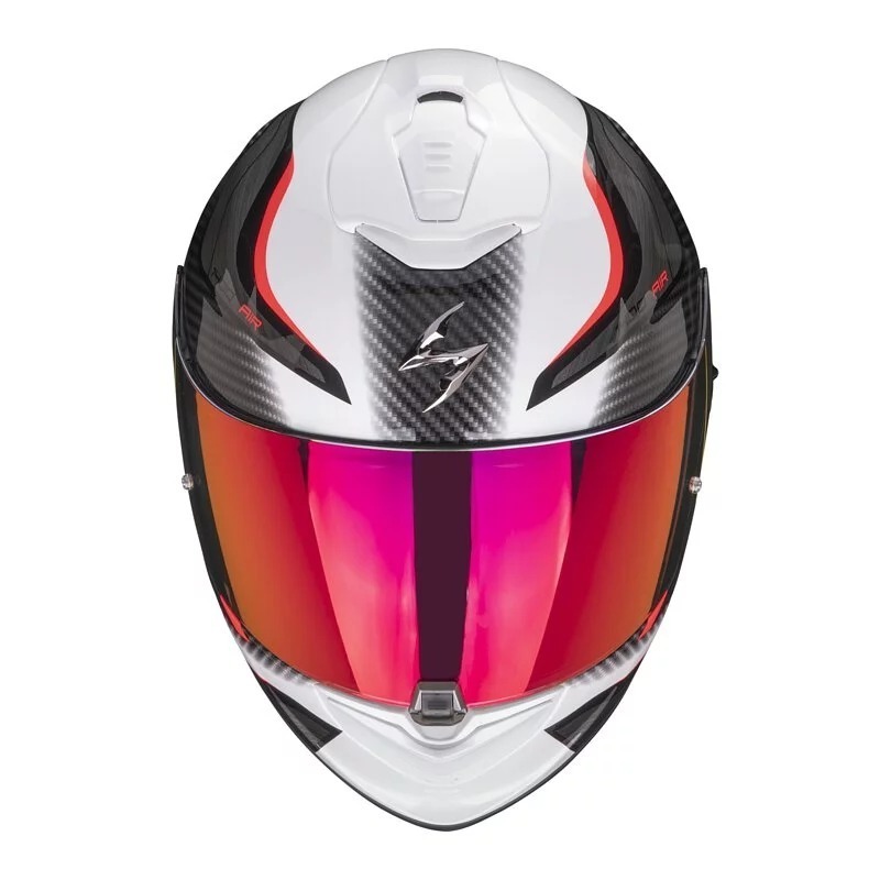 SCORPION EXO-1400 EVO AIR ATTUNE WHITE RED 白紅 彩繪 全罩帽 充氣式兩頰