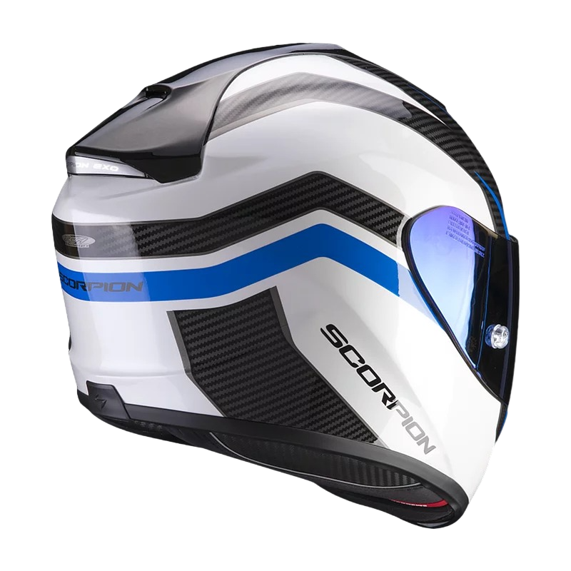 SCORPION EXO-1400 AIR FORTUNA WHITE BLUE 亮光白藍  彩繪 全罩帽 充氣式兩頰
