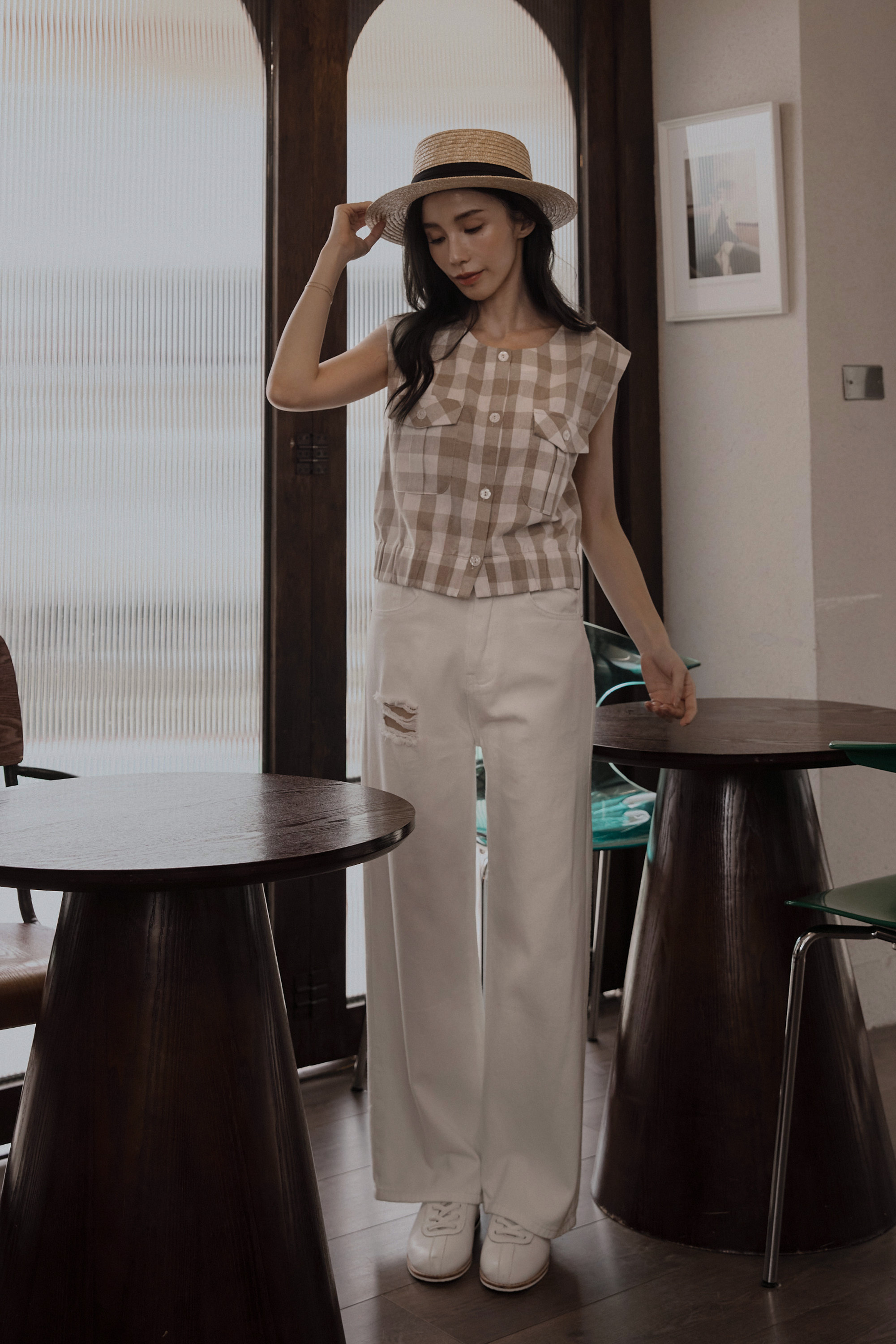 『最後現貨』guten made/捨不得換 微辣刷破涼感直筒白褲