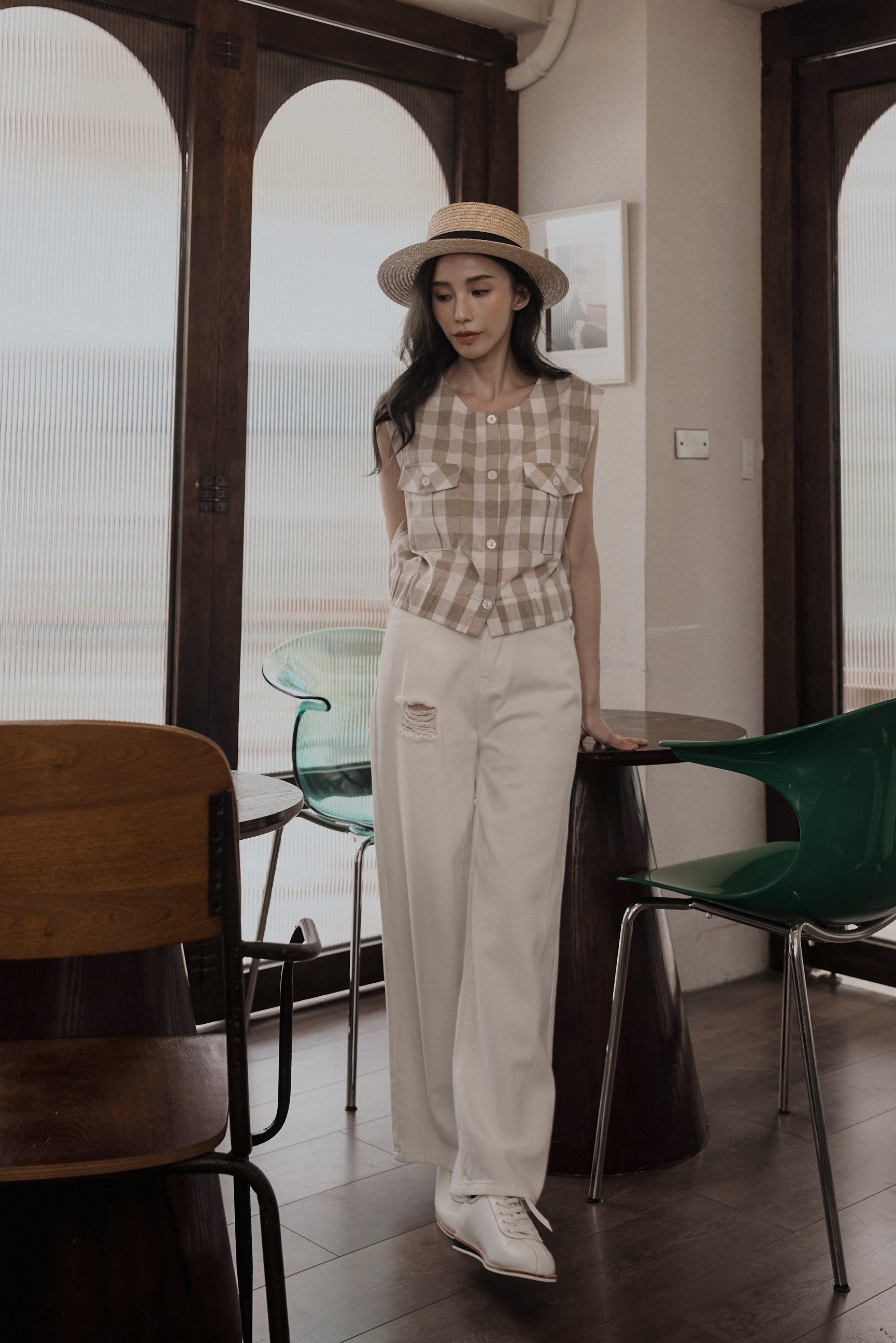 『最後現貨』guten made/捨不得換 微辣刷破涼感直筒白褲