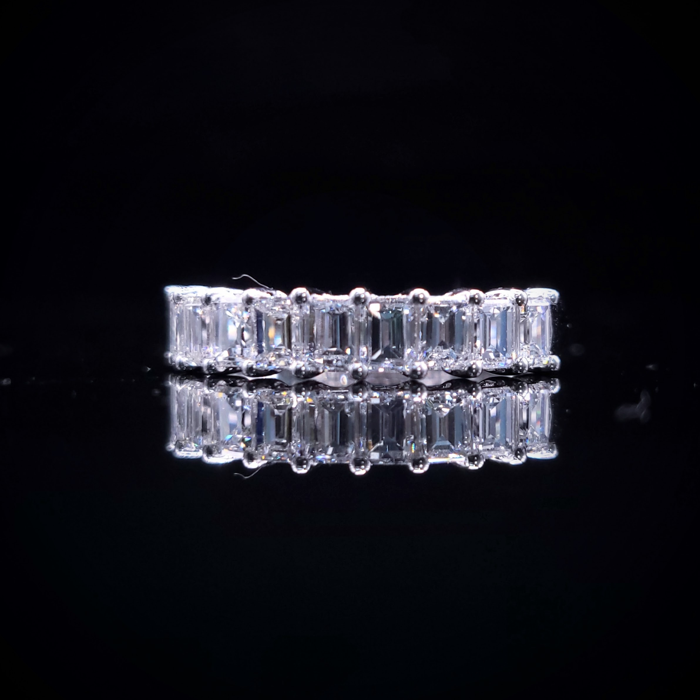 18K White Gold 1.26ct Baguette Cut Diamond Ring