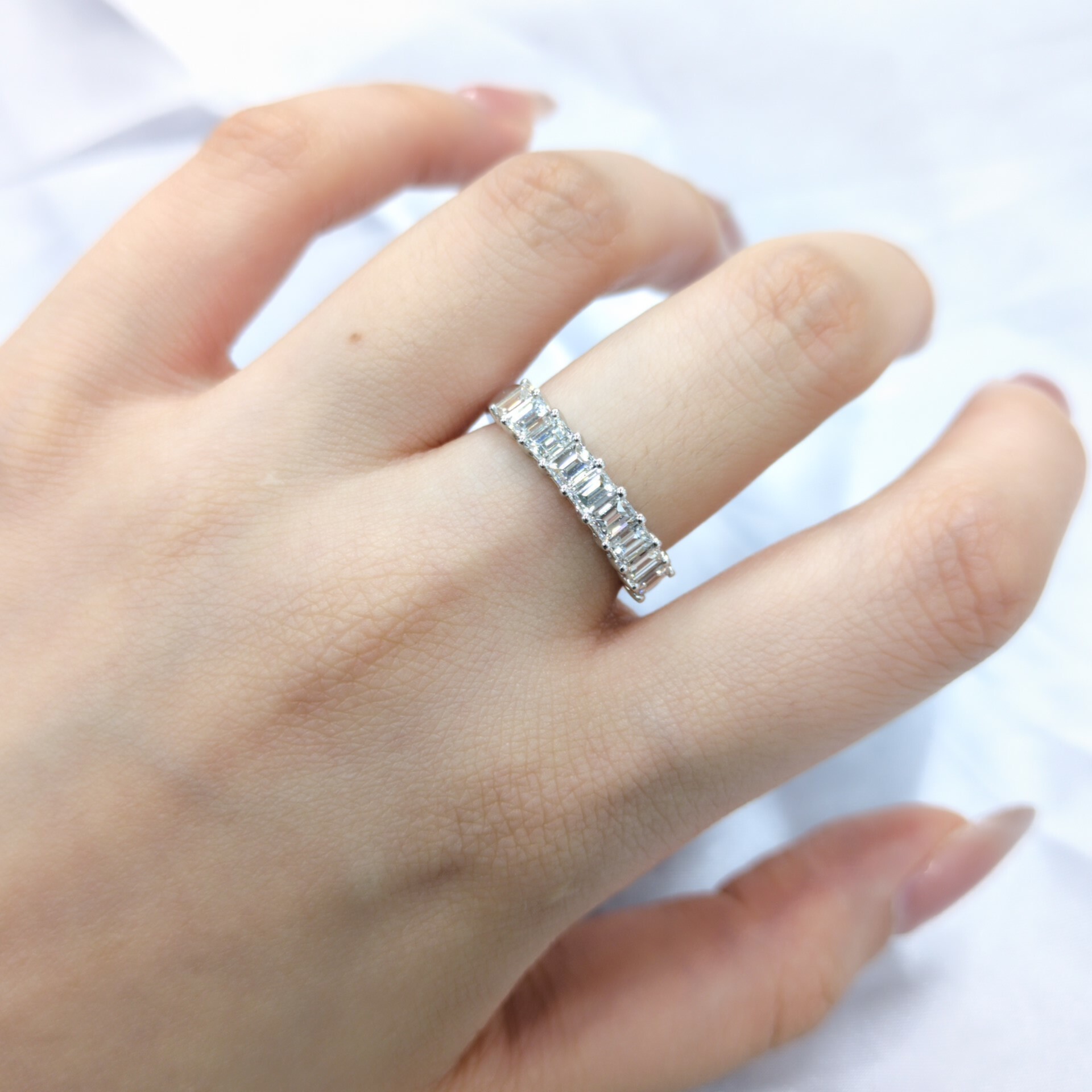 18K White Gold 1.26ct Baguette Cut Diamond Ring