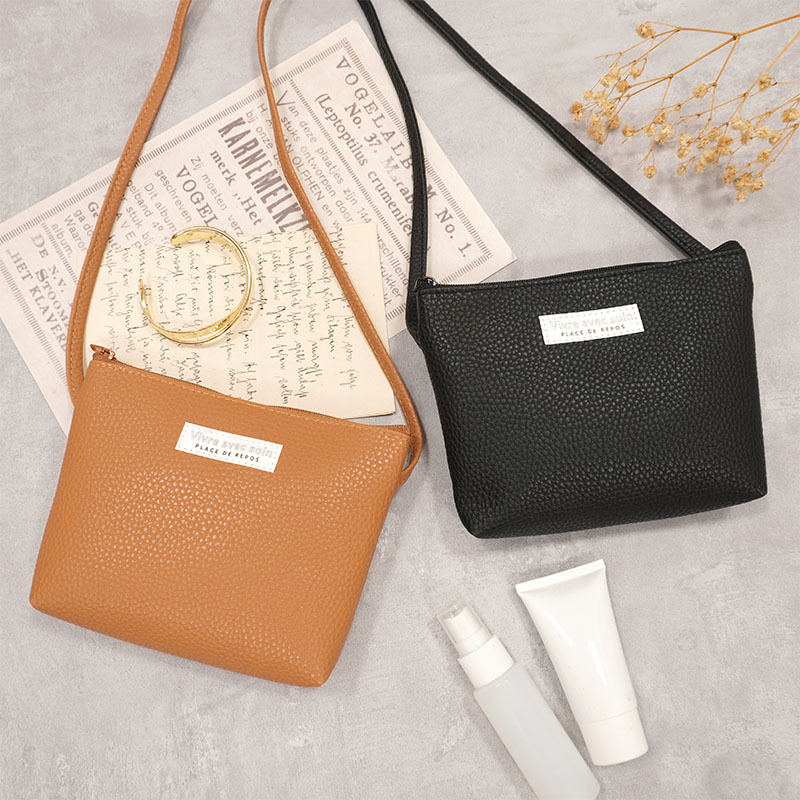 合成皮側背包/logo 17x12x3cm