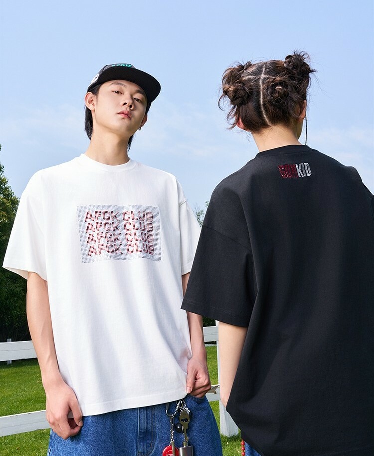 AFGK "Good Kids" Hot Diamond Printed LOGO Short Sleeve T A FEW GOOD KIDS