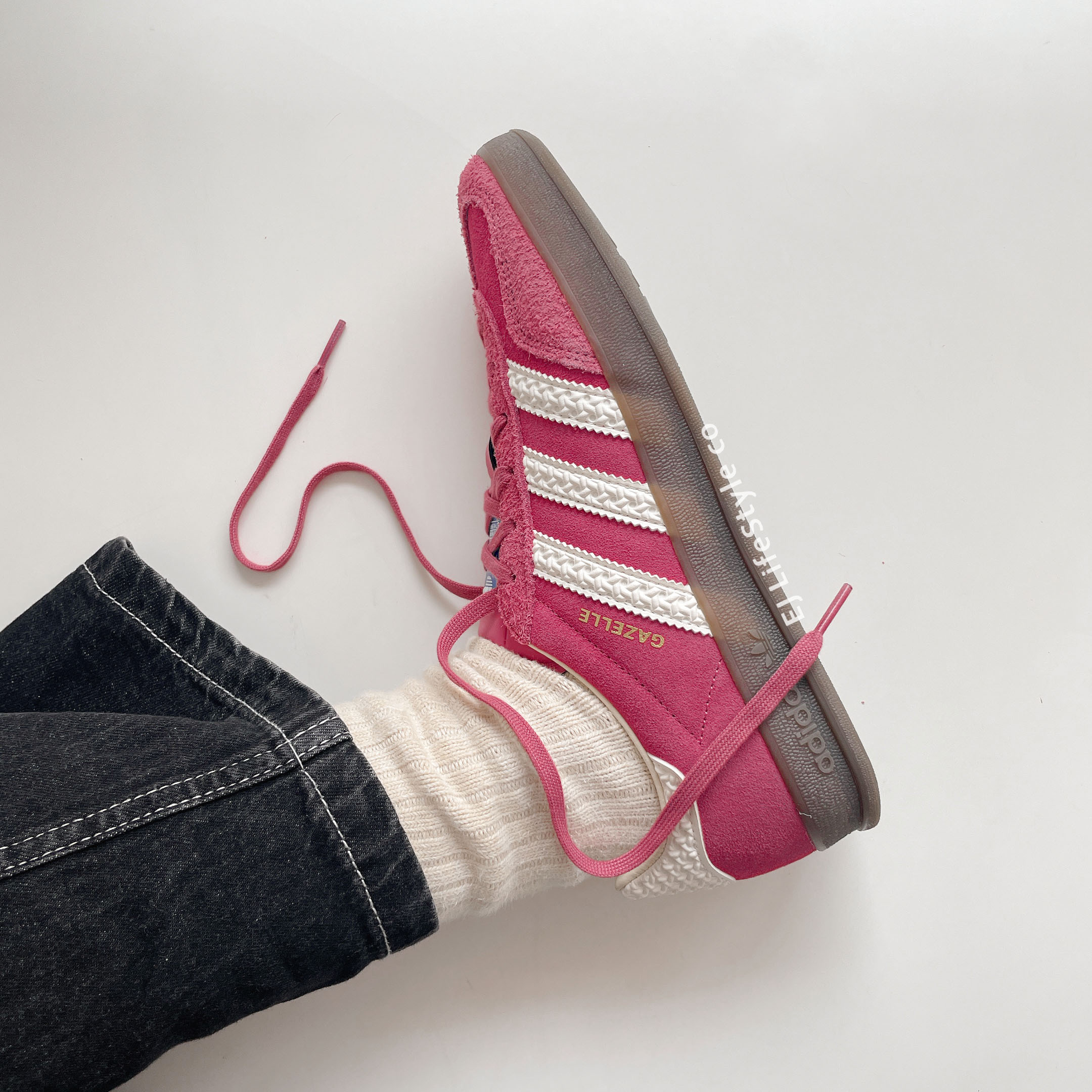 ADIDAS GAZELLE INDOOR 草莓粉 樹莓粉 粉紅 草莓熊 奶油白 浮雕 焦糖底 男女鞋 IF1809 / 現貨