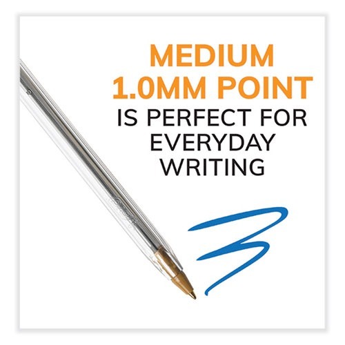 BIC Cristal 經典透明桿原子筆 (1mm)