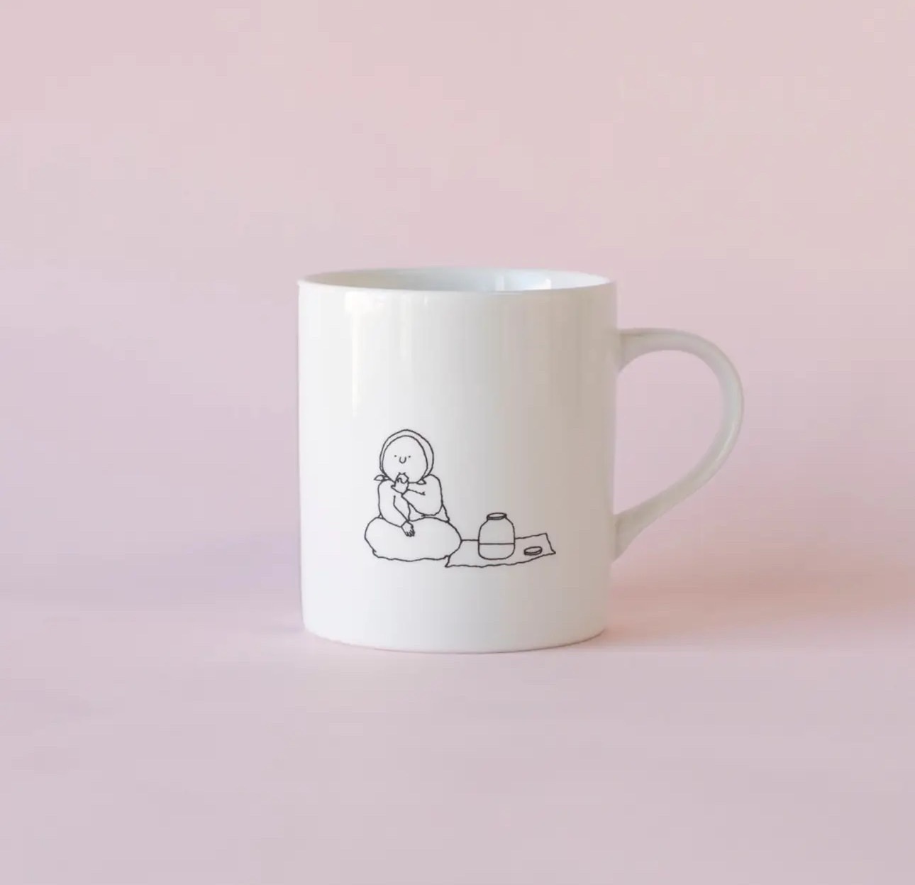 女孩野餐馬克杯