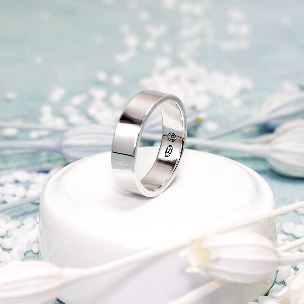 經典銀戒 5mm寬版 925純銀戒指 刻字戒指 客製化訂製 男戒 女戒 中性戒指