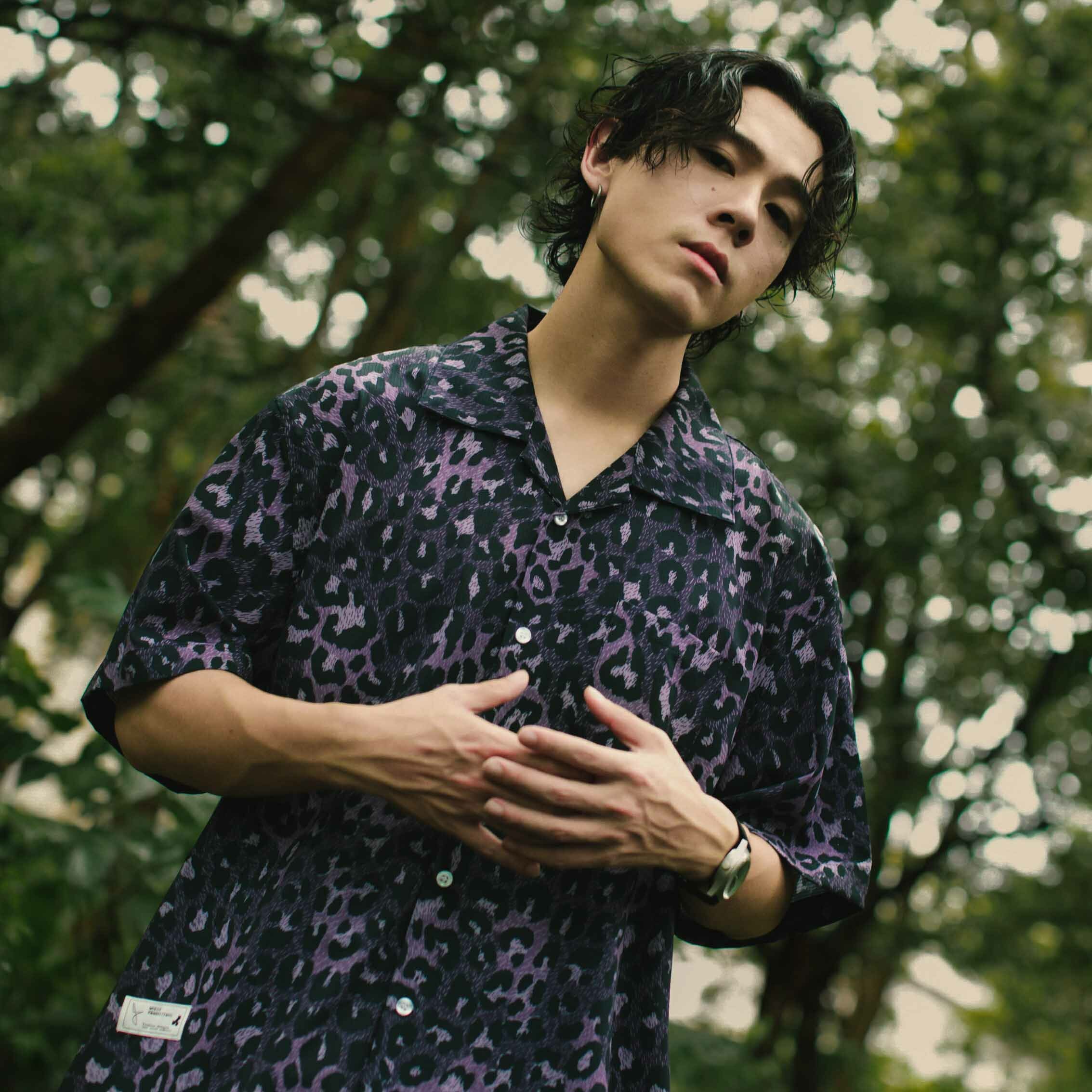 ☆ETW☆【EASY TO WEAR】QUEST Leopard Print Shirt 涼感 紫色 豹紋 襯衫