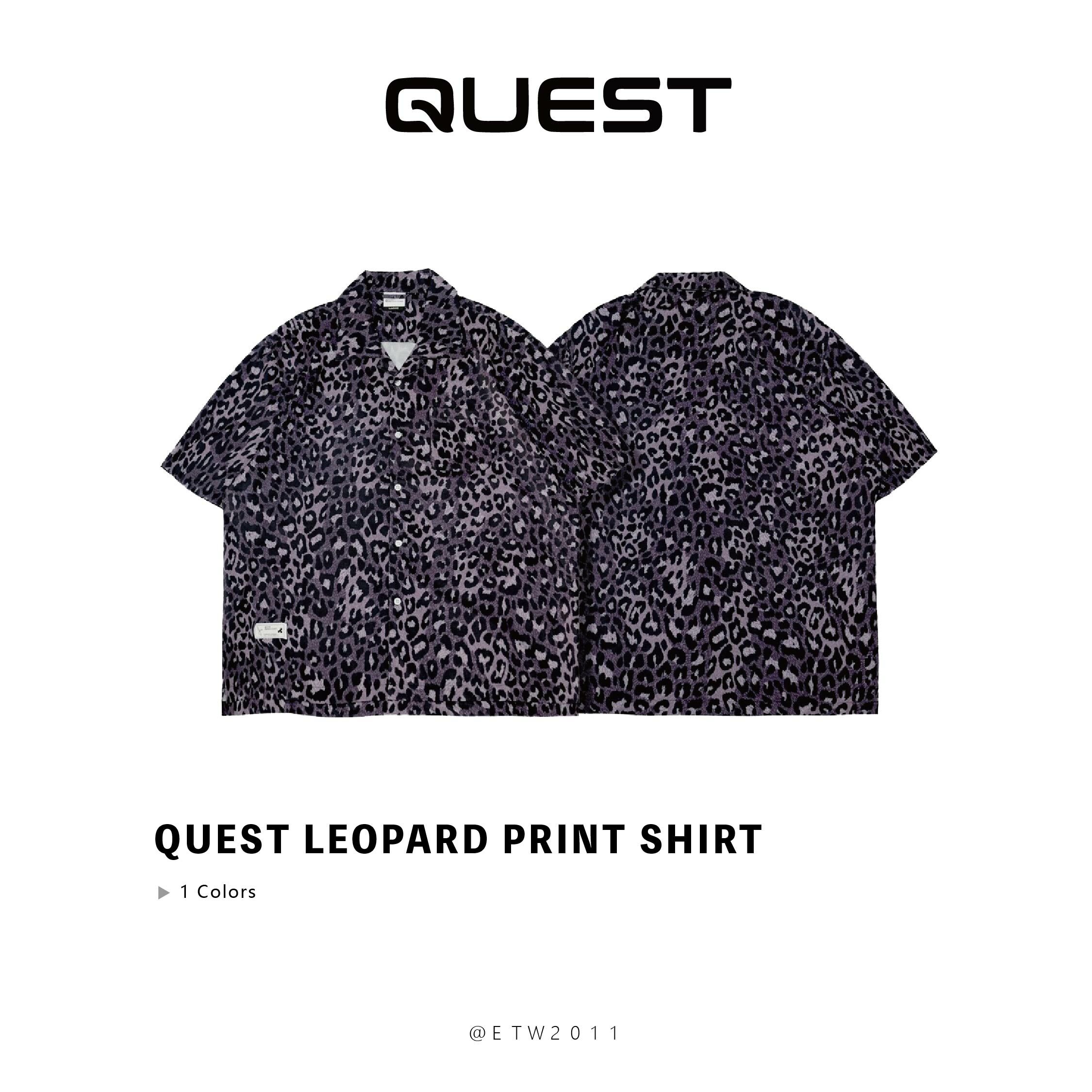 ☆ETW☆【EASY TO WEAR】QUEST Leopard Print Shirt 涼感 紫色 豹紋 襯衫