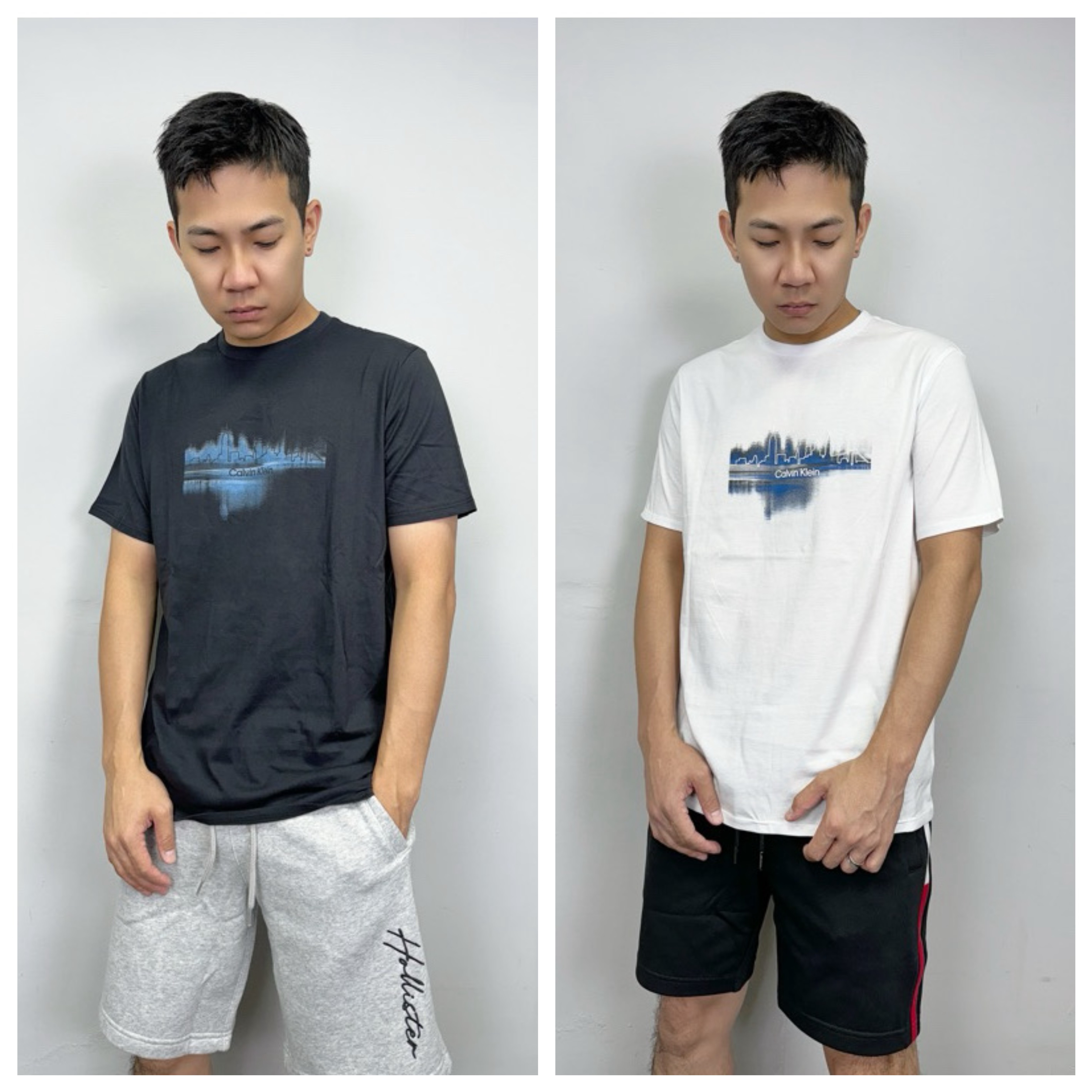 Calvin Klein Ck 線條城市倒影 短袖上衣 短T