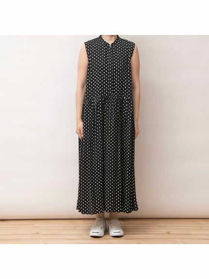 預購 - JP 人造絲波點One Piece