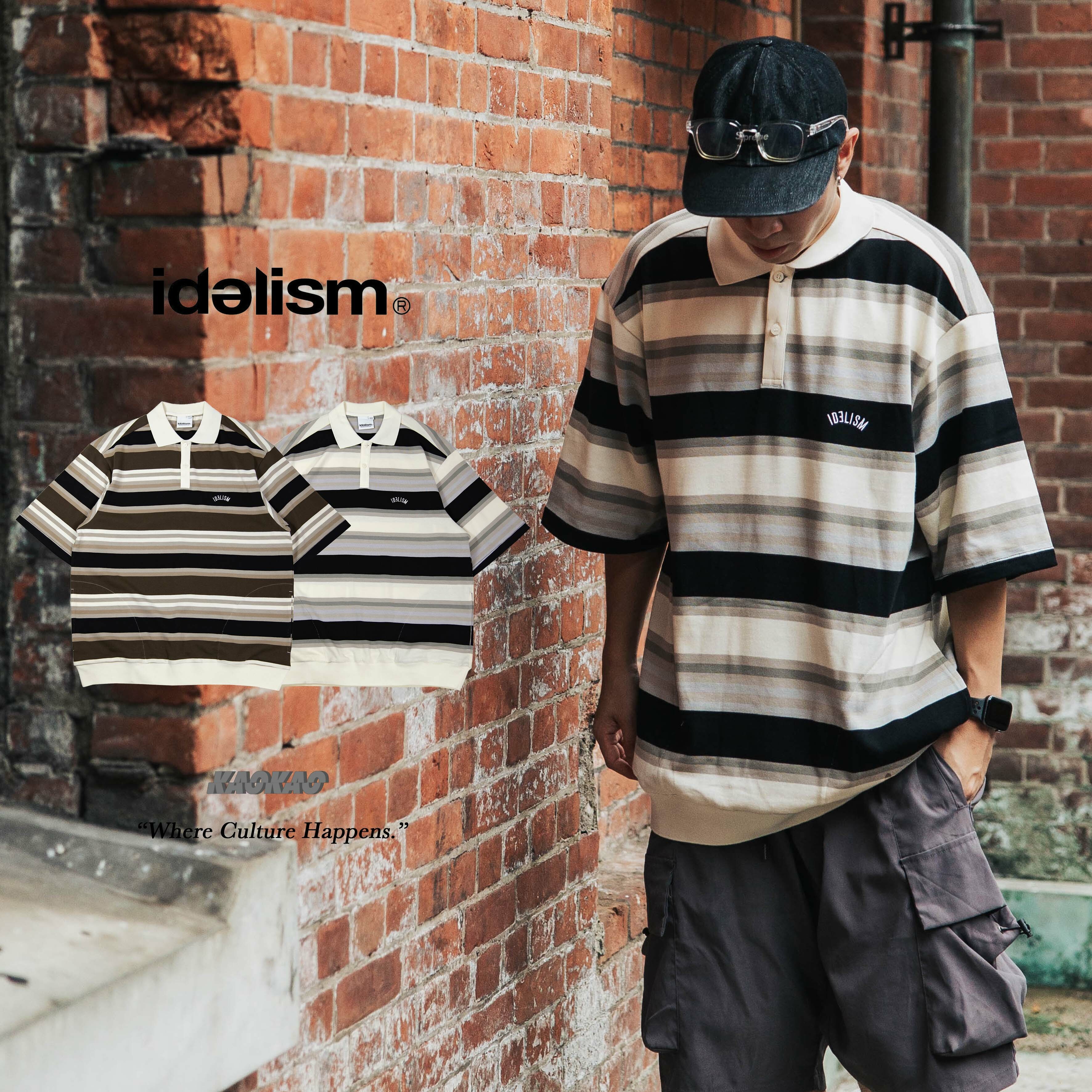 idealism IDE Striped POLO / 橫紋休閒翻領衫【ID24035】