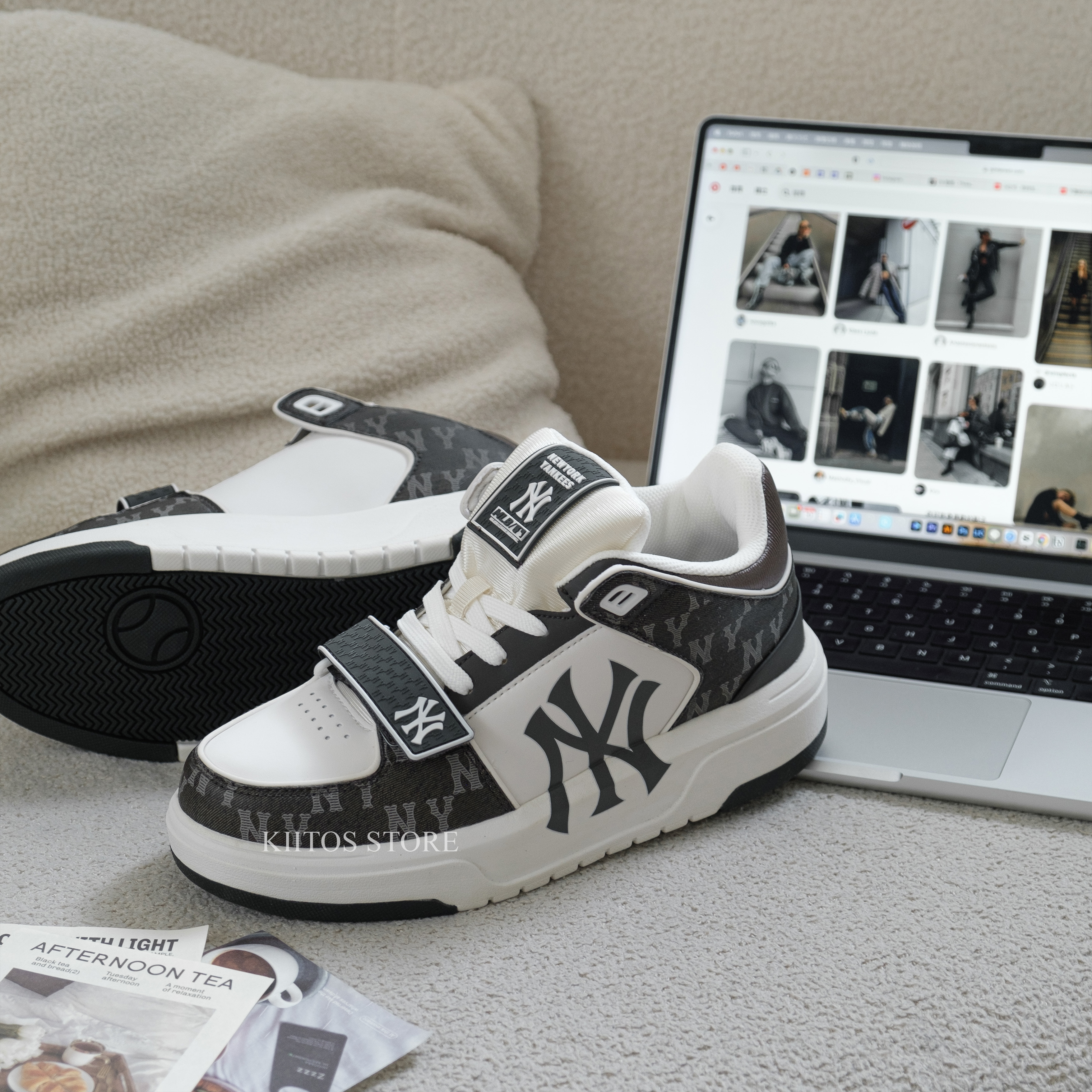 MLB Chunky Liner系列 NY 紐約洋基隊 反光 經典黑 牛仔丹寧 老爹鞋 學長鞋 情侶鞋 3ASXCDN3N-50BKS