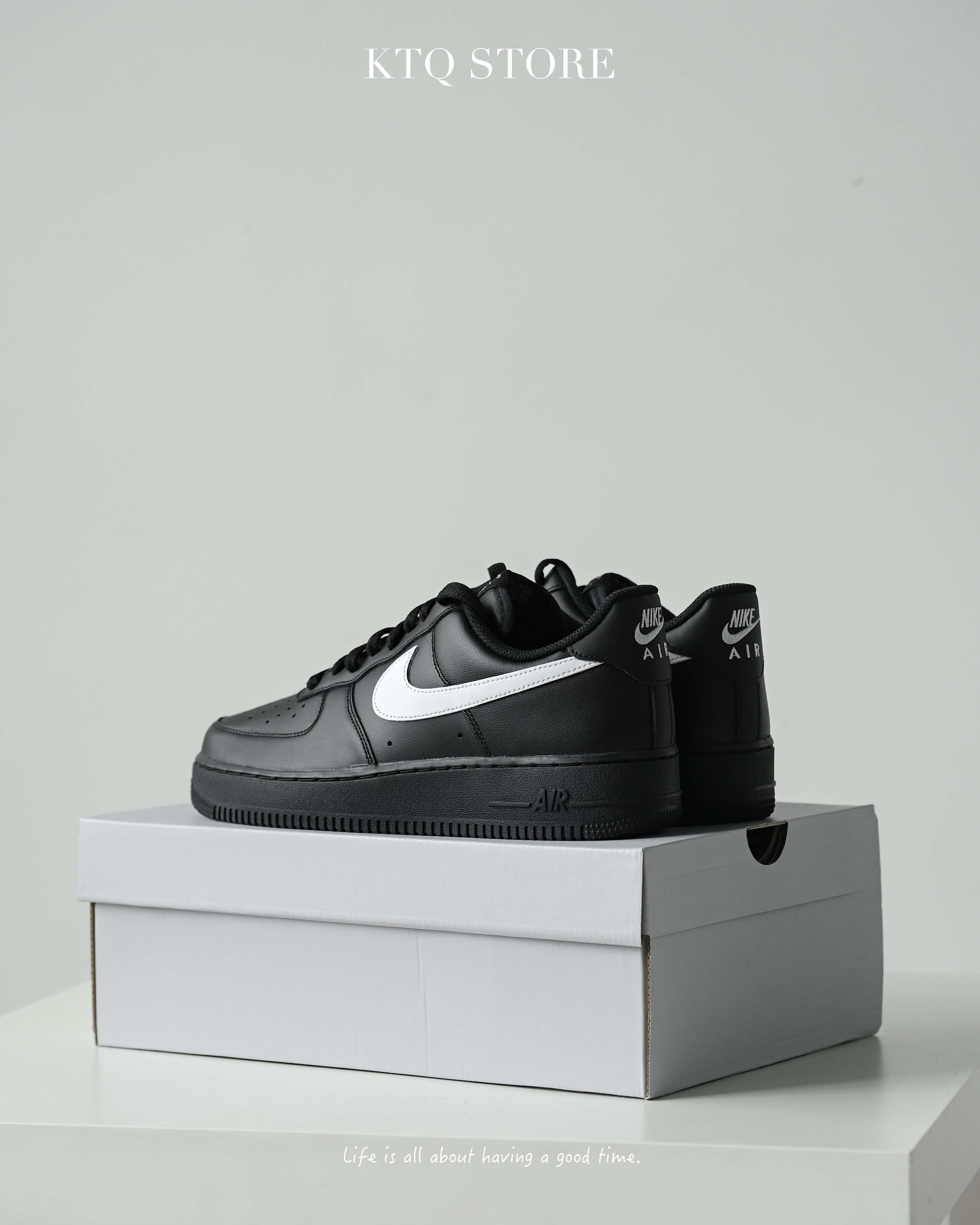 KTQ STORE ‧ Nike Air Force 1 Black white 黑底白勾 AF1 小Ambush FZ0627-010