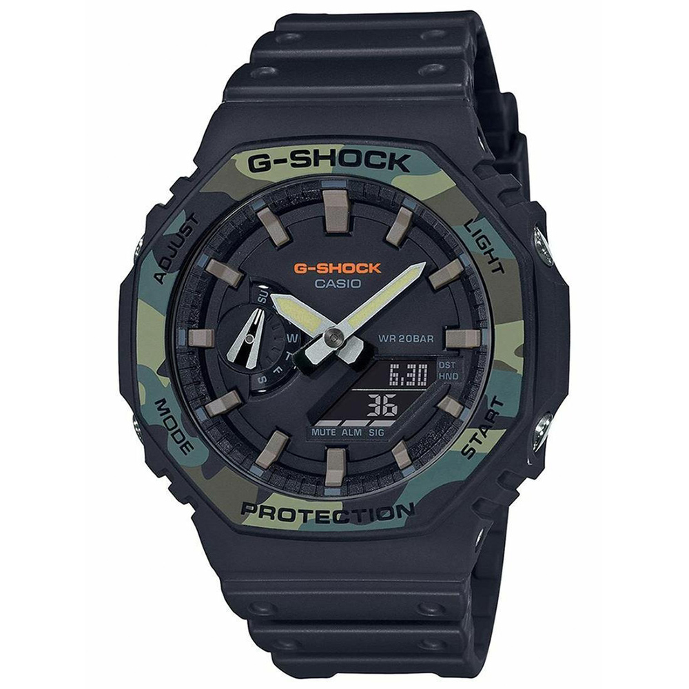 【CASIO G-SHOCK】GA-2100SU 農家橡樹軍事系列 雙顯 3年電池 多功能 碳纖維 世界時間 防水200米 電子錶-