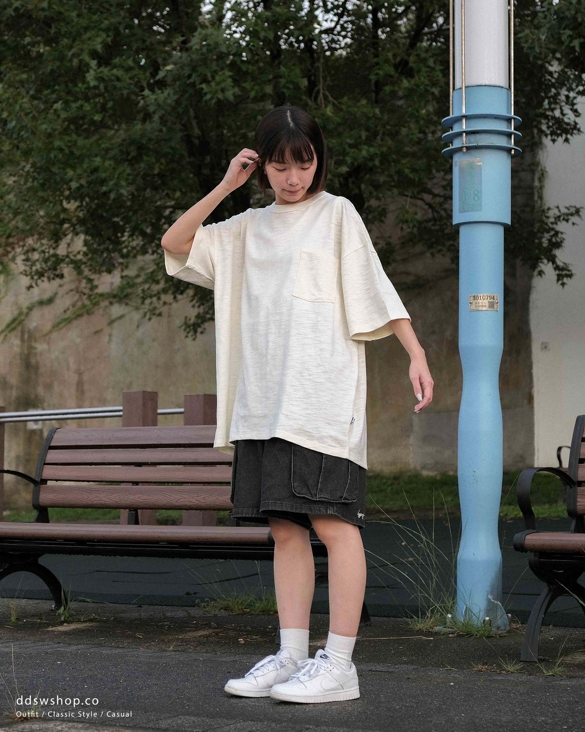 ANST 重磅竹節口袋短T AN.41