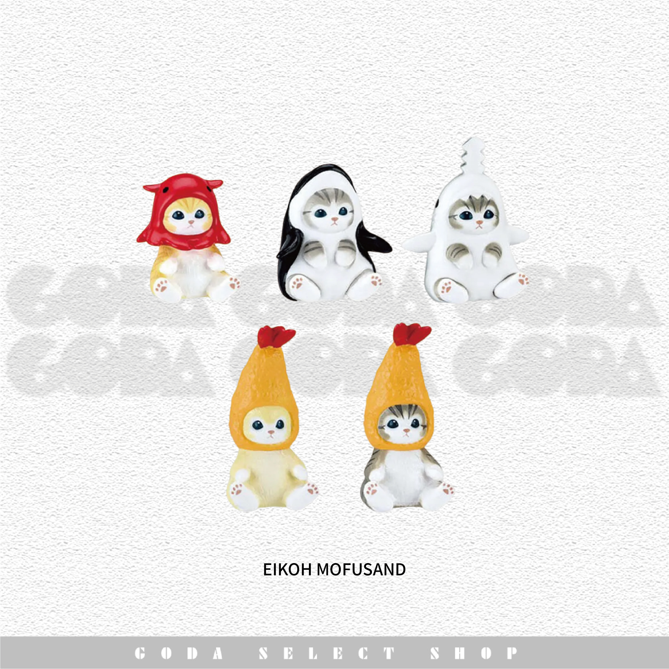 Eikoh Mofusand ぢゅの Juno 貓福珊迪 貓 炸蝦貓 鯊魚貓 小公仔 盲盒 全5款 #GT
