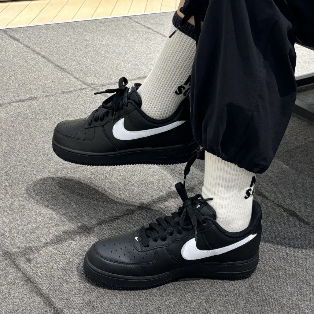 Nike Air Force 1 Low Black/White 黑底白勾 黑武士 小AMBUSH