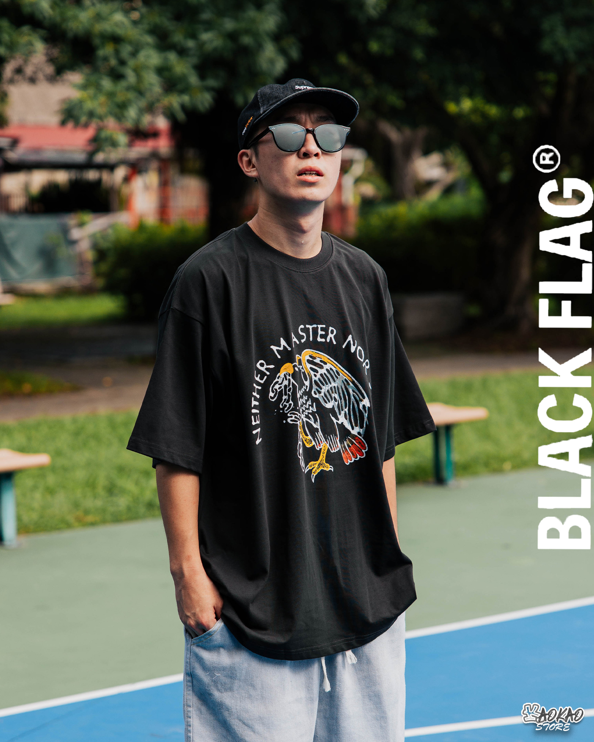 BLACK FLAG BlackHand Drawn Eagle TEE【JBF24T013】