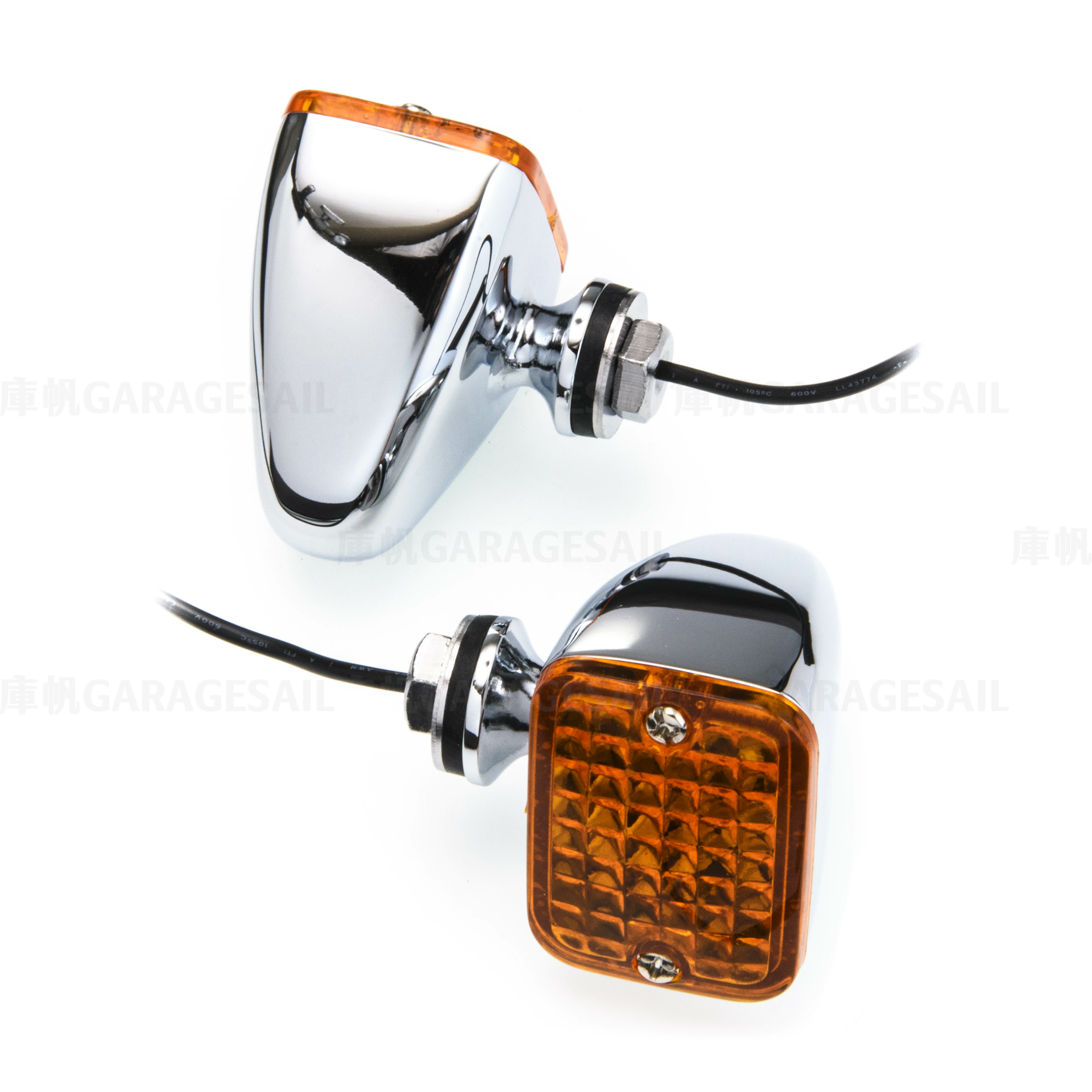 Drag 方向燈 小長方形 電鍍銀