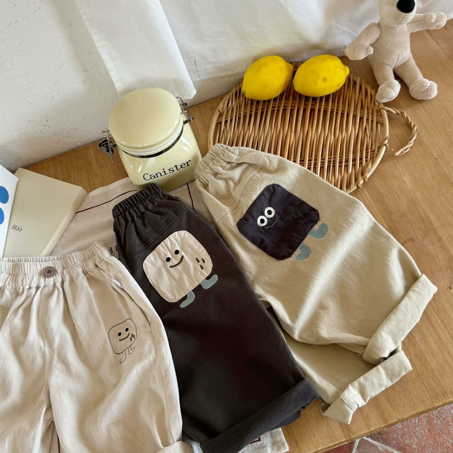 百搭正方形寶寶三色長褲