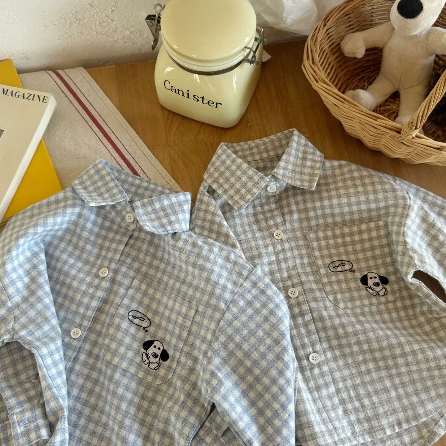 🐶格紋小狗狗襯衫
