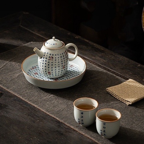 蘭亭序青花茶具組